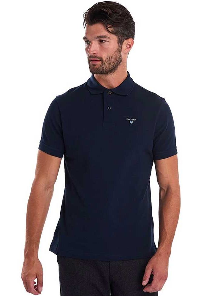navy barbour polo shirt