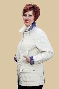 barbour cream quilted jacket