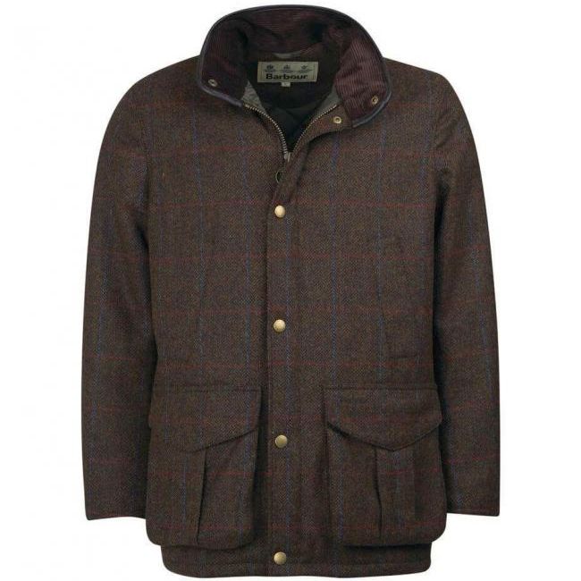 barbour tweed field coat