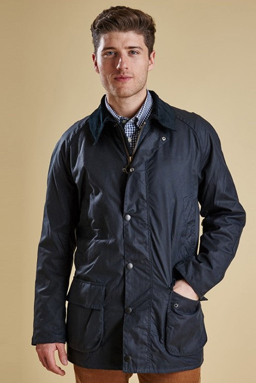 barbour jacket navy online -