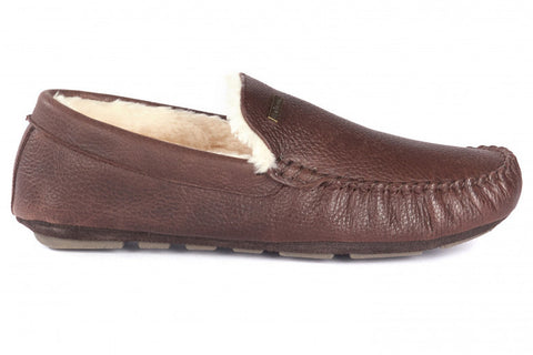 barbour monty leather slippers