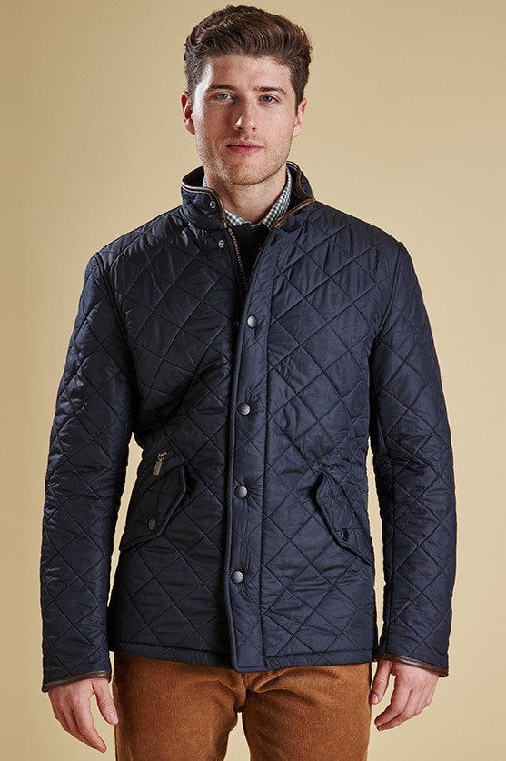 Buy your brilliant Barbour Powell Mens Navy Quilted Jacket from Smyths ...