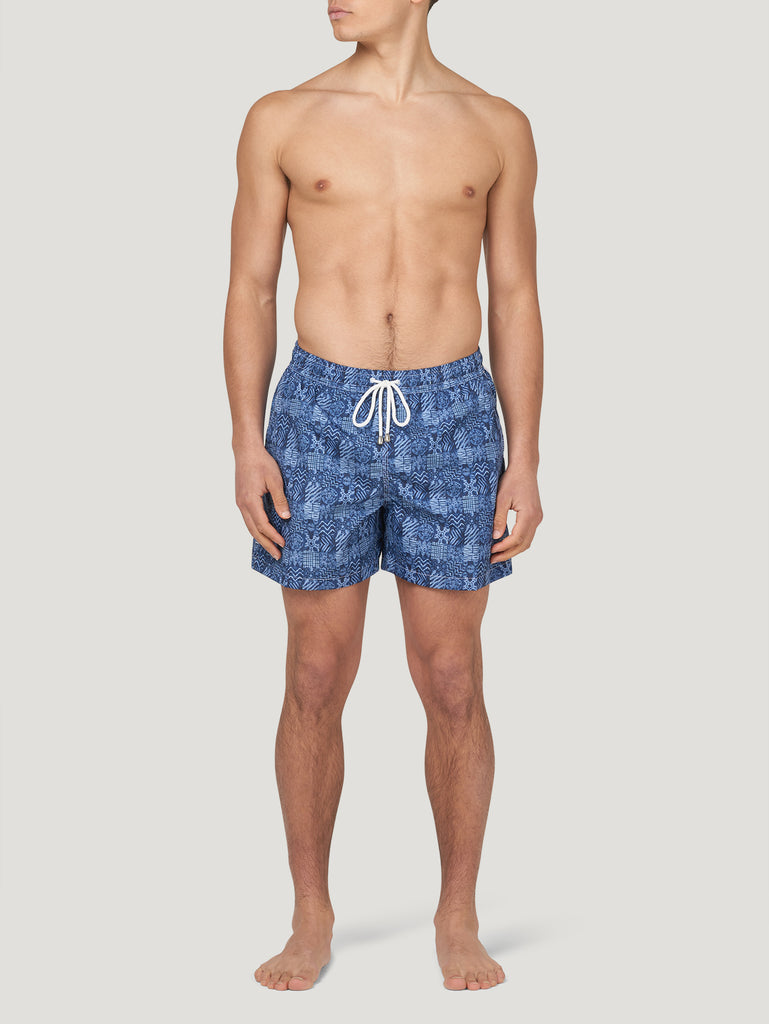 Navy Batik Swimming Trunks– Connolly England