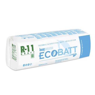 Knauf Ecobatt R-11 Kraft Faced Fiberglass Insulation Batts - All Sizes Batts