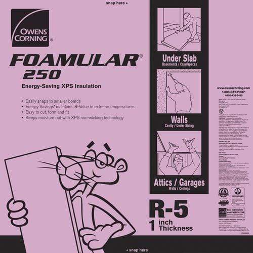 STYROFOAM R- 1, 0.25-in x 4-ft x 50-ft Dow Protection Board III Faced Foam  Garage Door Board Insulation with Sound Barrier in the Board Insulation  department at