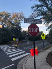 Crosswalk Flags at Willamsburg and Ohio in Arlington