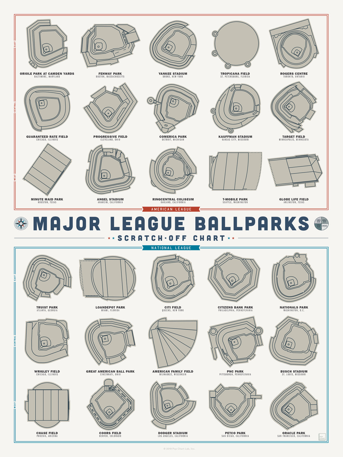 MLB Ballpark Map  SharperImagecom