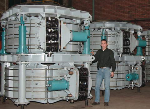 2005: new arc furnace slipping device over 20 international installed projects