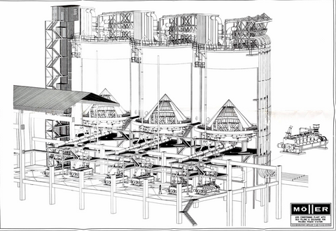 1996: 3D modeling & design on Majuba power station ash storage and conditioning plant