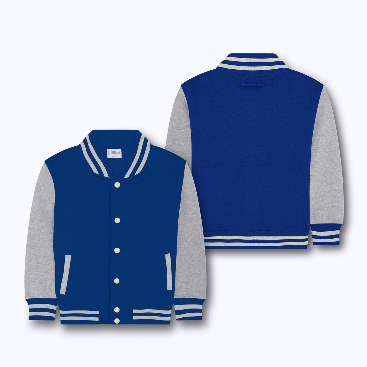 Kids Sweatshirt Varsity Jacket PURPLE/WHITE
