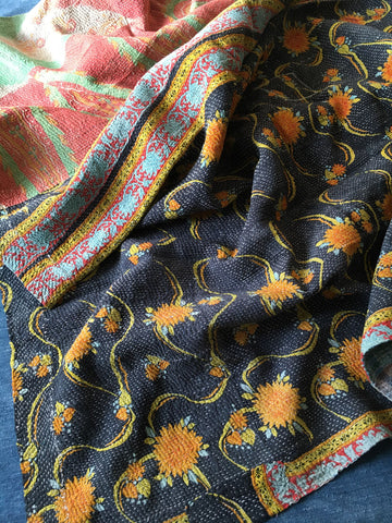 Vintage Indian Kantha Quilts and Throws by Rebecca's Aix Home
