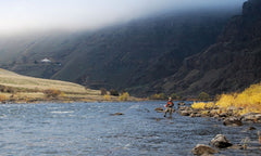 Joe Ewing swings for summer steelhead low on the Grande Ronde River.