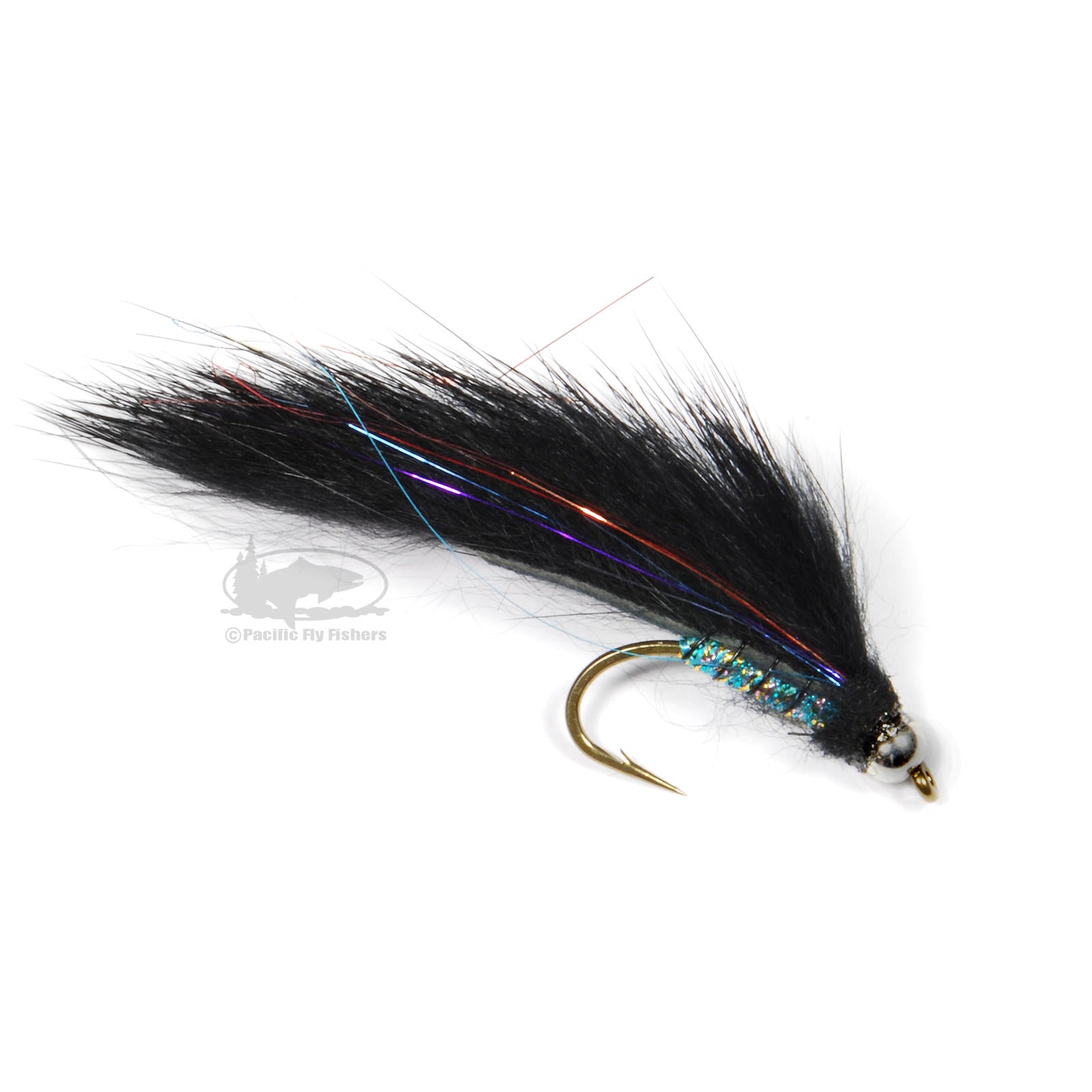 Cheech Leech Black & Red S1 Fishing Fly, Attractors