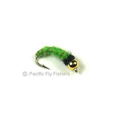 Icerio 8pcs Green Glass Killer Caddis Worms Nymph Trout Fishing