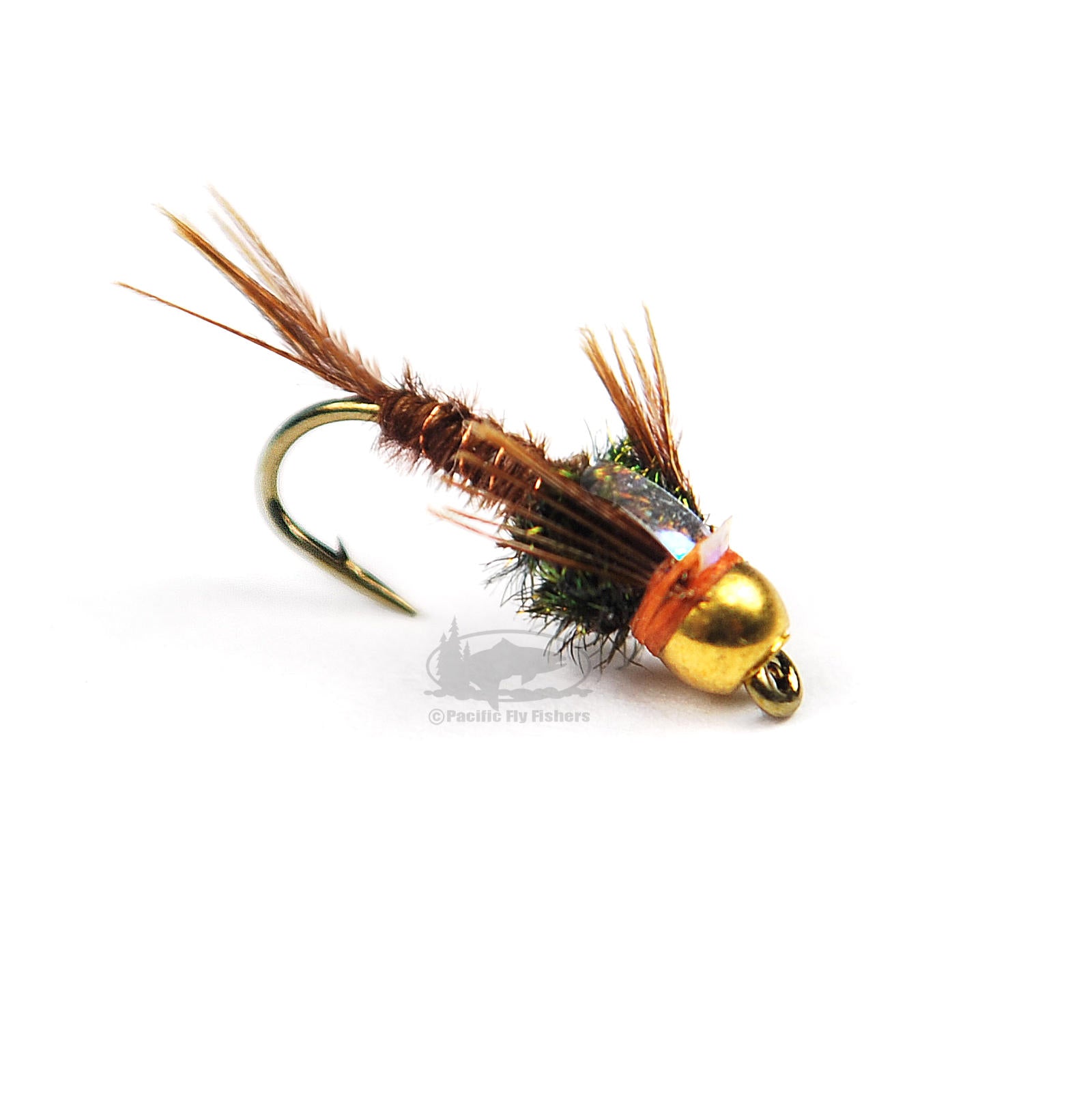 The Fly Fishing Place Tungsten Bead Head Nymph Fly Fishing Flies -  Flashback Pheasant Tail Trout Fly - Nymph Wet Fly - 6 Flies Hook Size 16