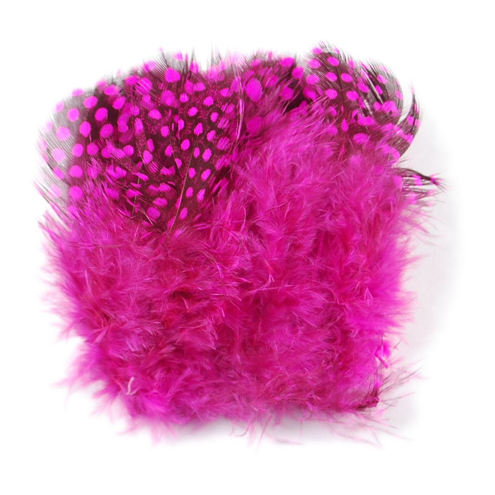 Hot Pink Feathers, Medium Fluffy Marabou