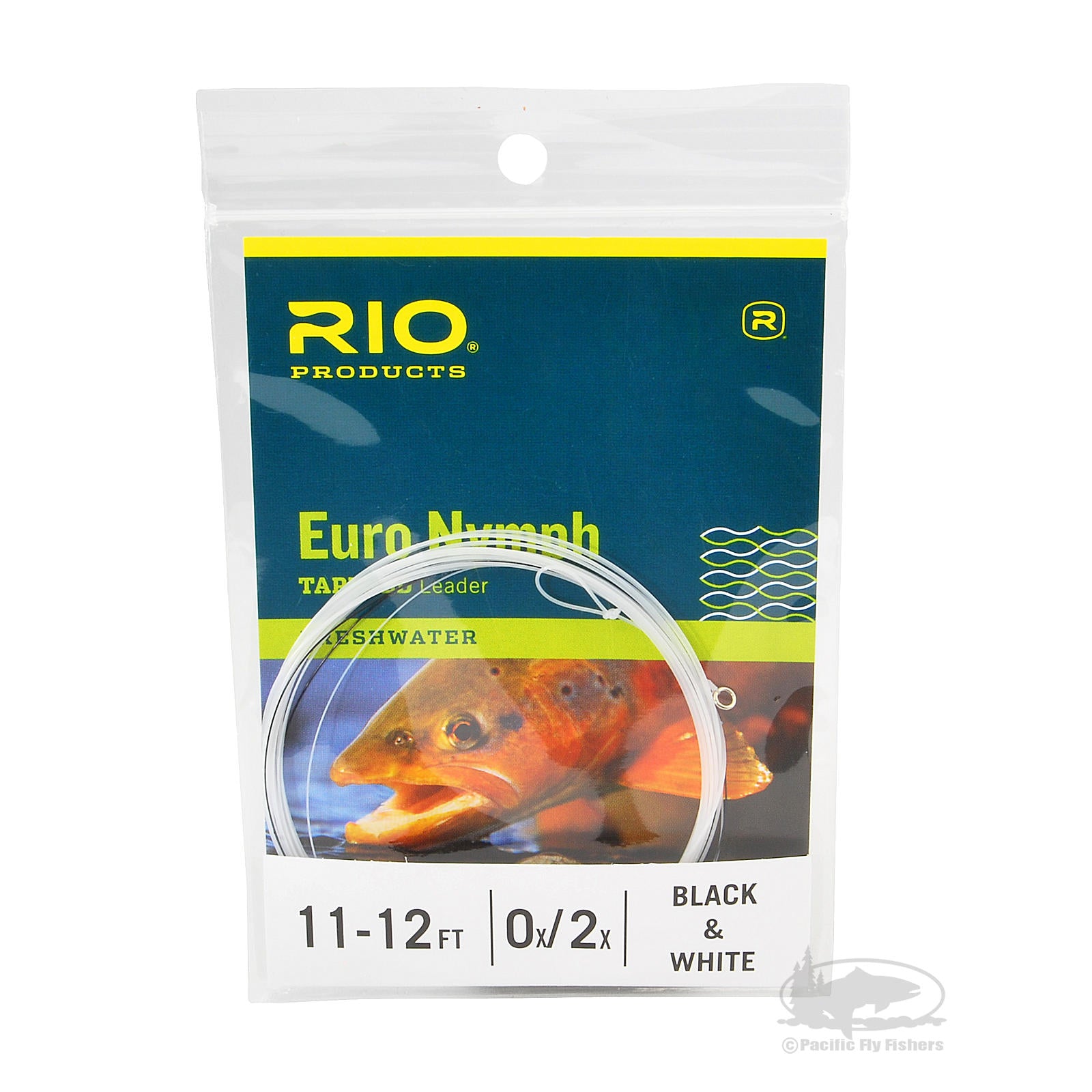 RIO Euro Nymph Leader - Black / White