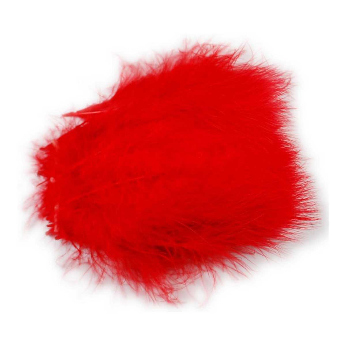 Marabou Feather Strip MSTRIP-RED: 35mm - Red