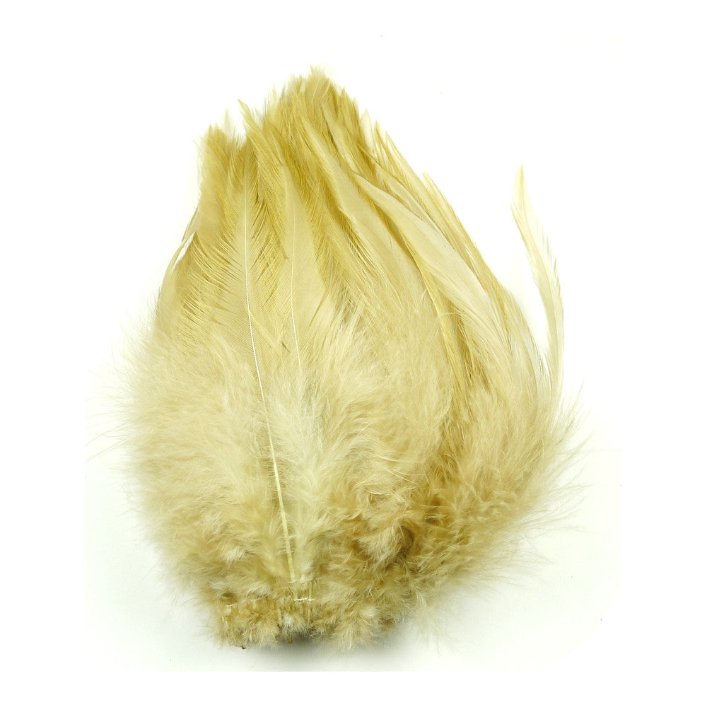 6-7 Strung Half Bronze Schlappen Dyed Yellow Feathers 6 Width