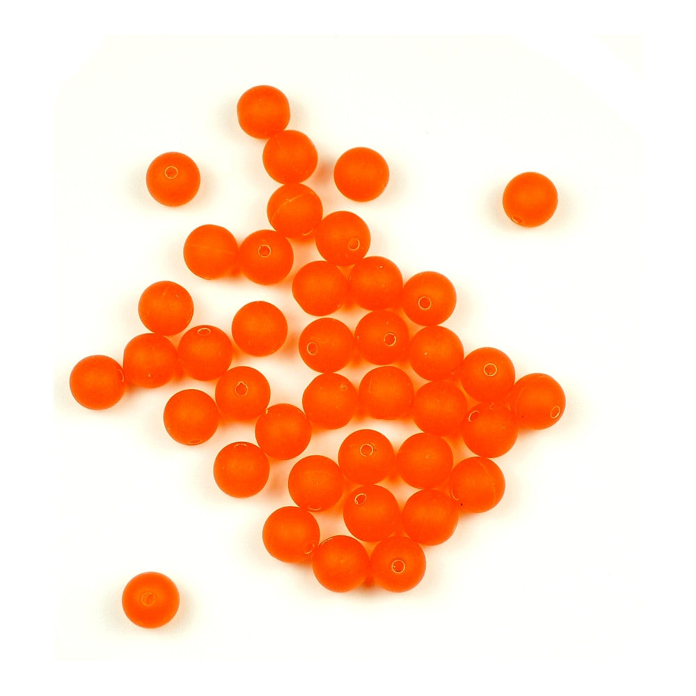 Fishing Premium Trout/Salmon/Steelhead Beads 8mm 25Ct Dead Egg Milky Orange  roe