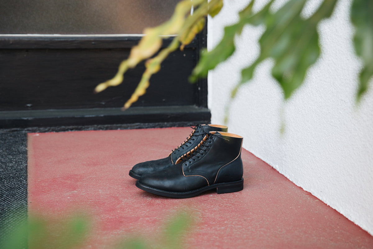 viberg black shell cordovan