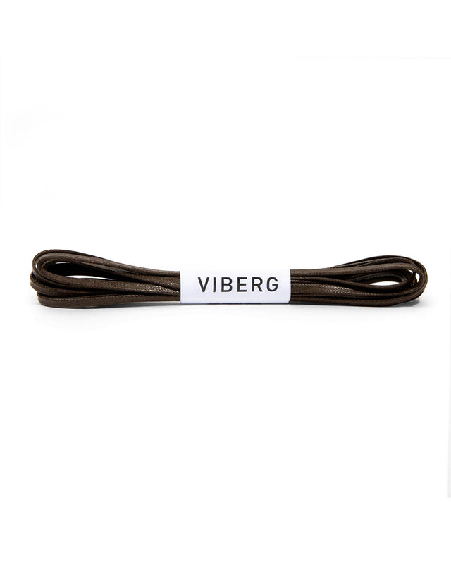 Flat Waxed Cotton Lace 54 Black | Viberg