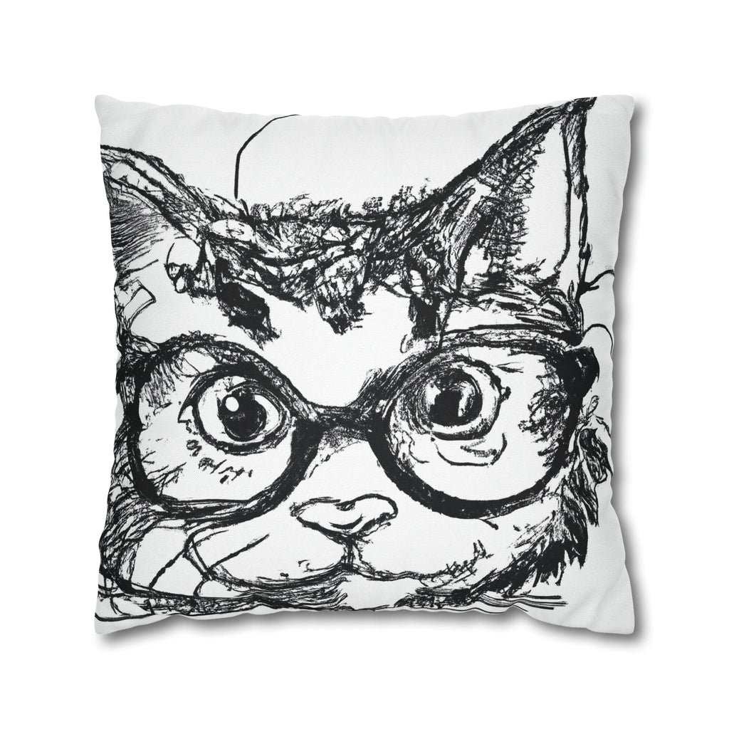 decorative-throw-pillow-covers-with-zipper-set-of-2-black-and-white-intense-cat-line-art-sketch-print