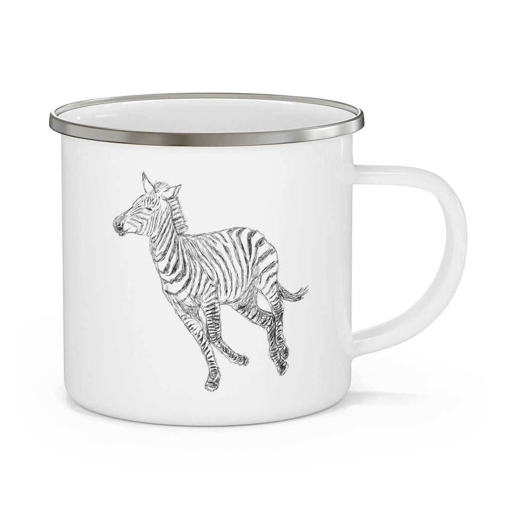 white-enamel-mug-for-school-work-travel-12oz-galloping-zebra-line-art-drawing-print
