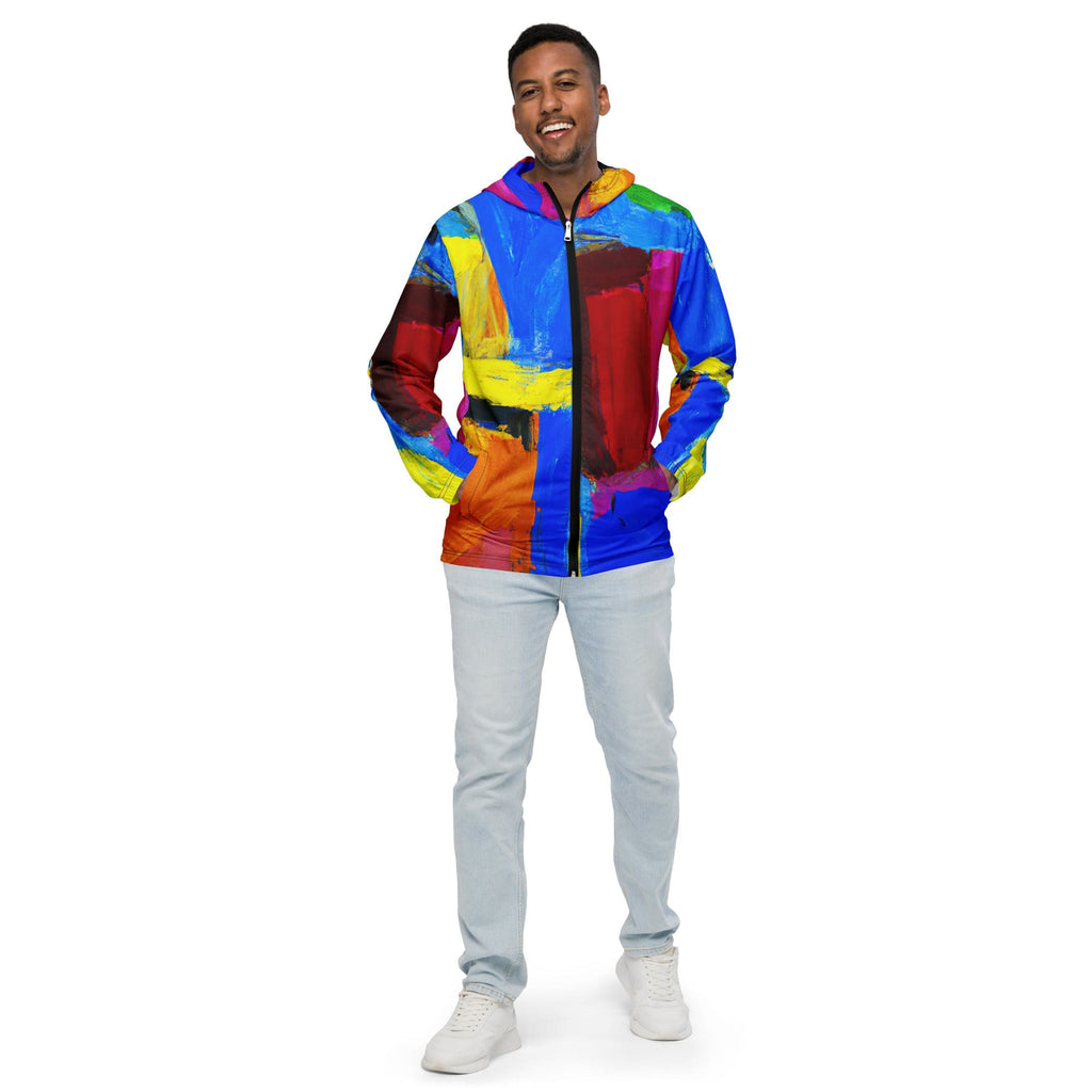 mens-hooded-windbreaker-jacket-blue-red-abstract-pattern