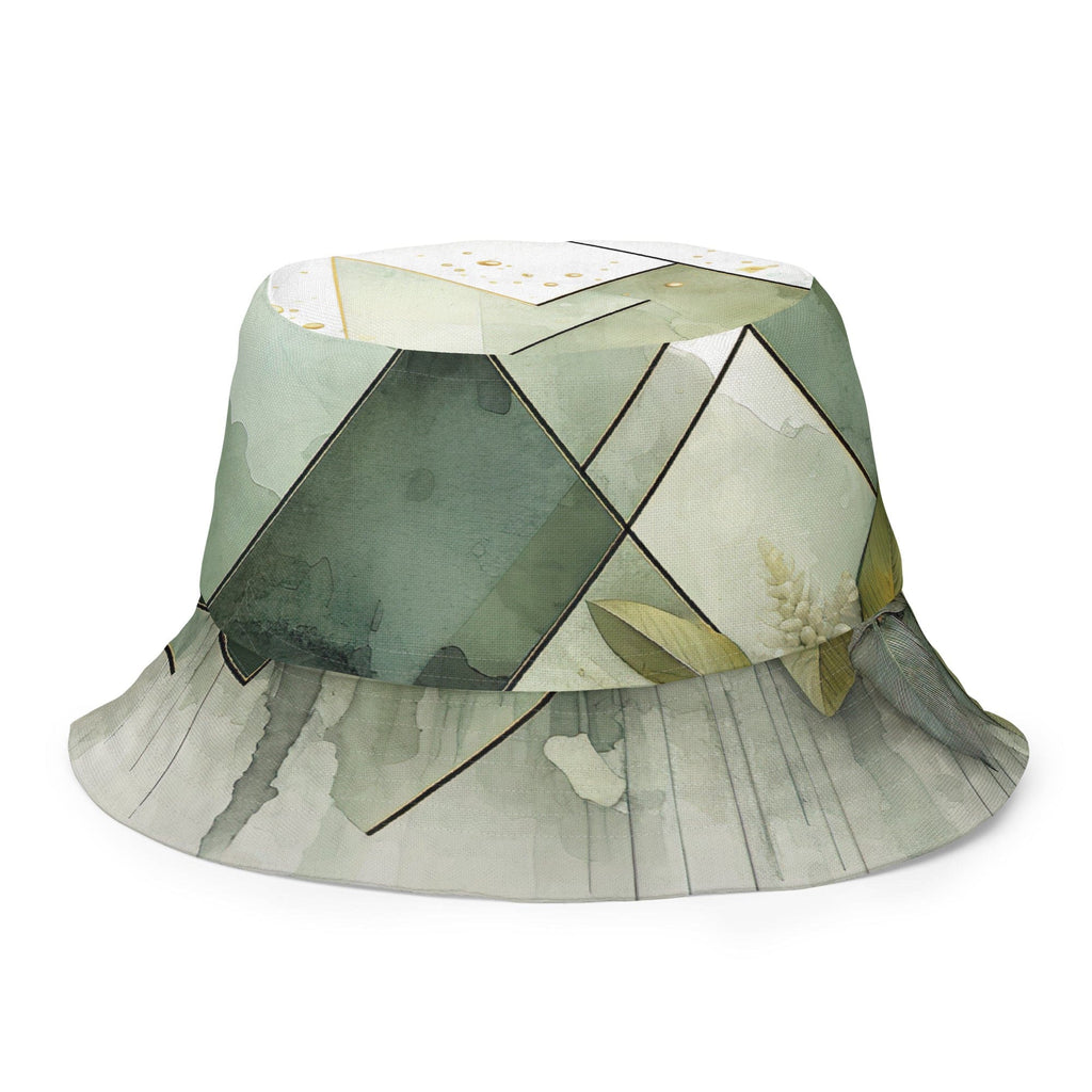 reversible-bucket-hat-olive-green-mint-leaf-geometric-print