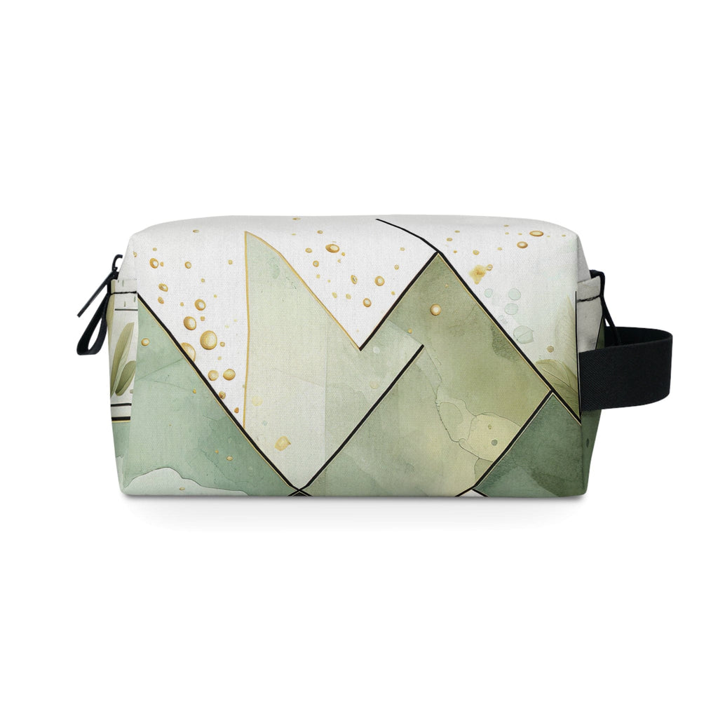 travel-accessories-pouch-bag-olive-green-mint-leaf-geometric-print