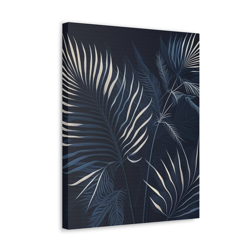 wall-art-decor-canvas-print-artwork-blue-white-palm-leaves