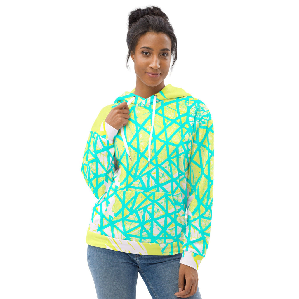 womens-graphic-hoodie-cyan-blue-lime-green-and-white-pattern
