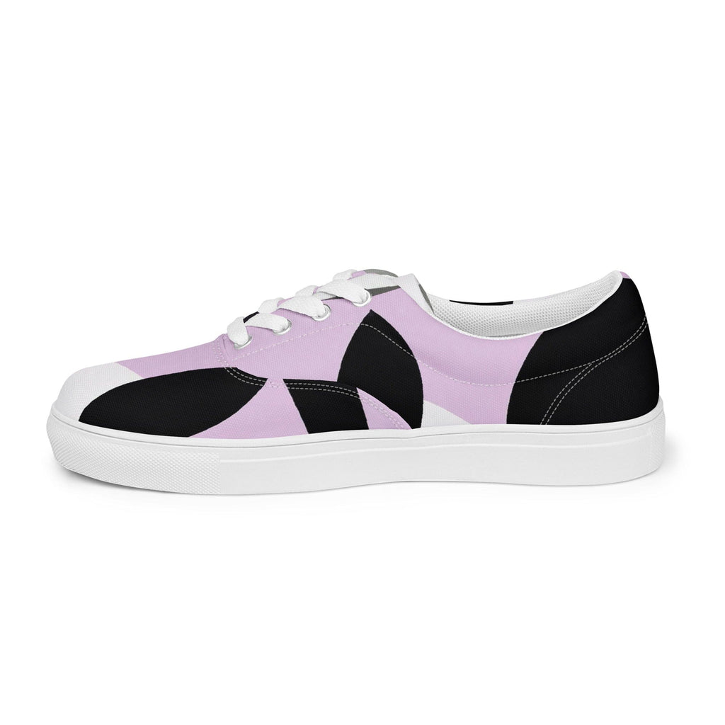 womens-lace-up-canvas-shoes-geometric-lavender-and-black-pattern