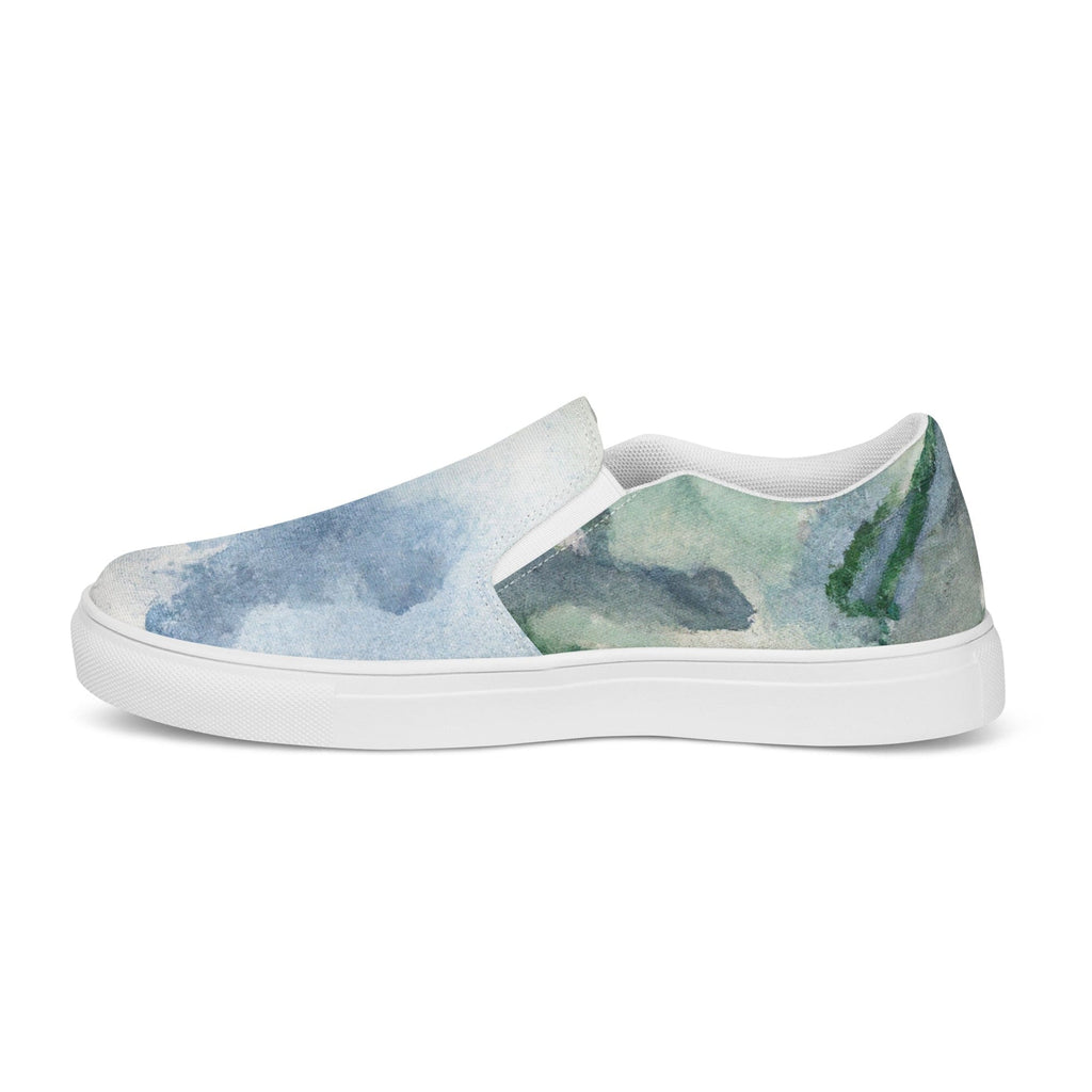 womens-slip-on-canvas-shoes-green-mountainside-nature-landscape-blue