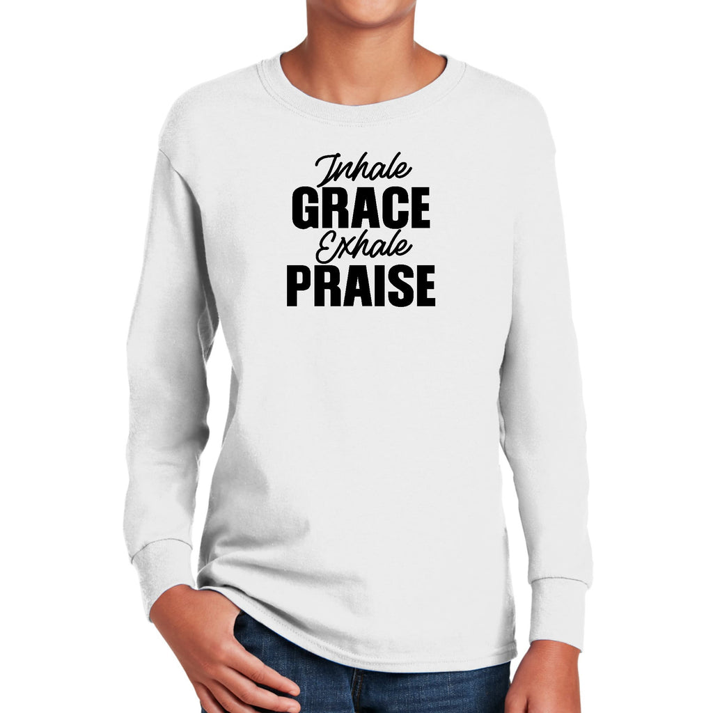boys-long-sleeve-t-shirt-inhale-grace-exhale-praise-christian