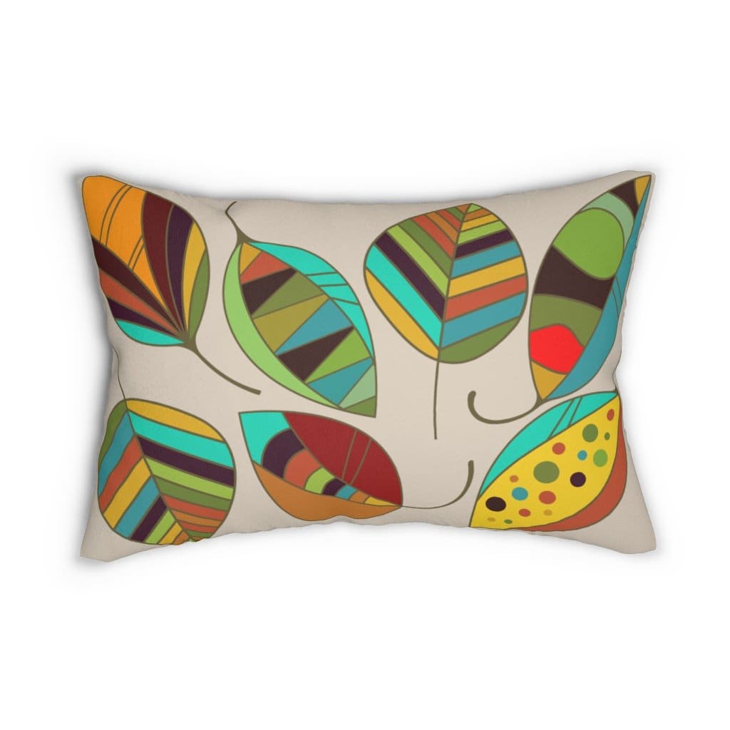 decorative-throw-pillow-autumn-color-leaves-beige-2-sided-lumbar-pillow