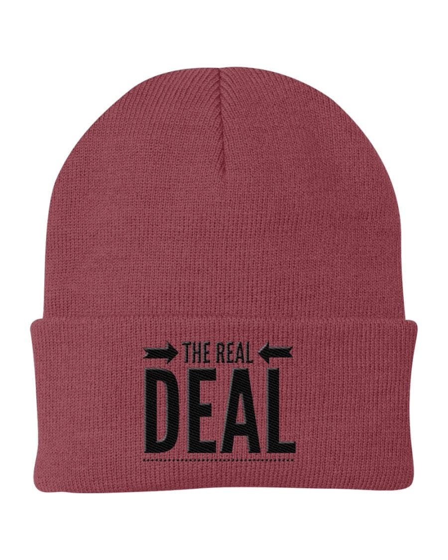 Beanie Cap - The Real Deal Embroidered Graphic / Cuffed Knit Hat