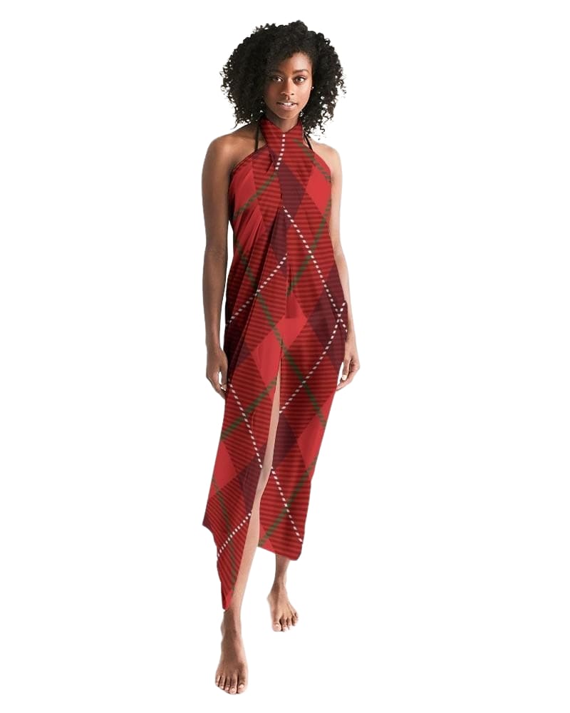 red-plaid-style-swim-cover-up