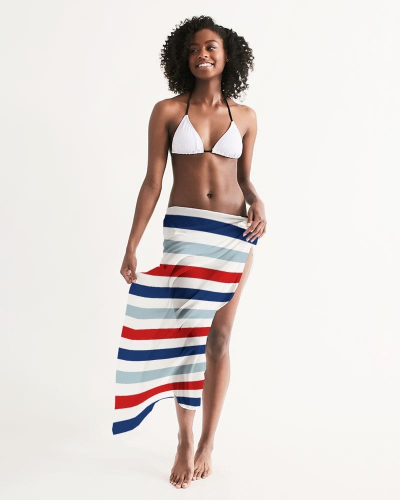 Swim Cover Up / Red White and Blue Sarong Wrap – inQue.Style