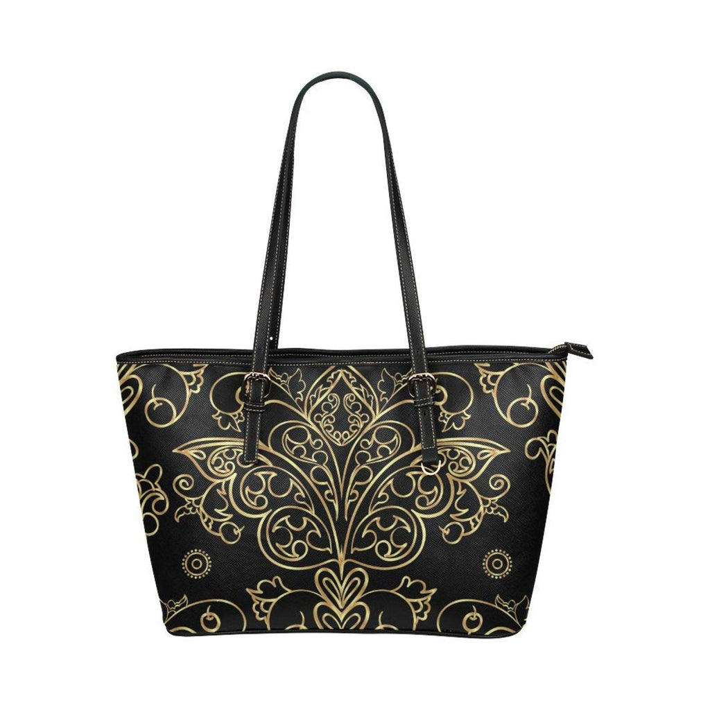 black-and-gold-vintage-butterfly-style-leather-tote-bag