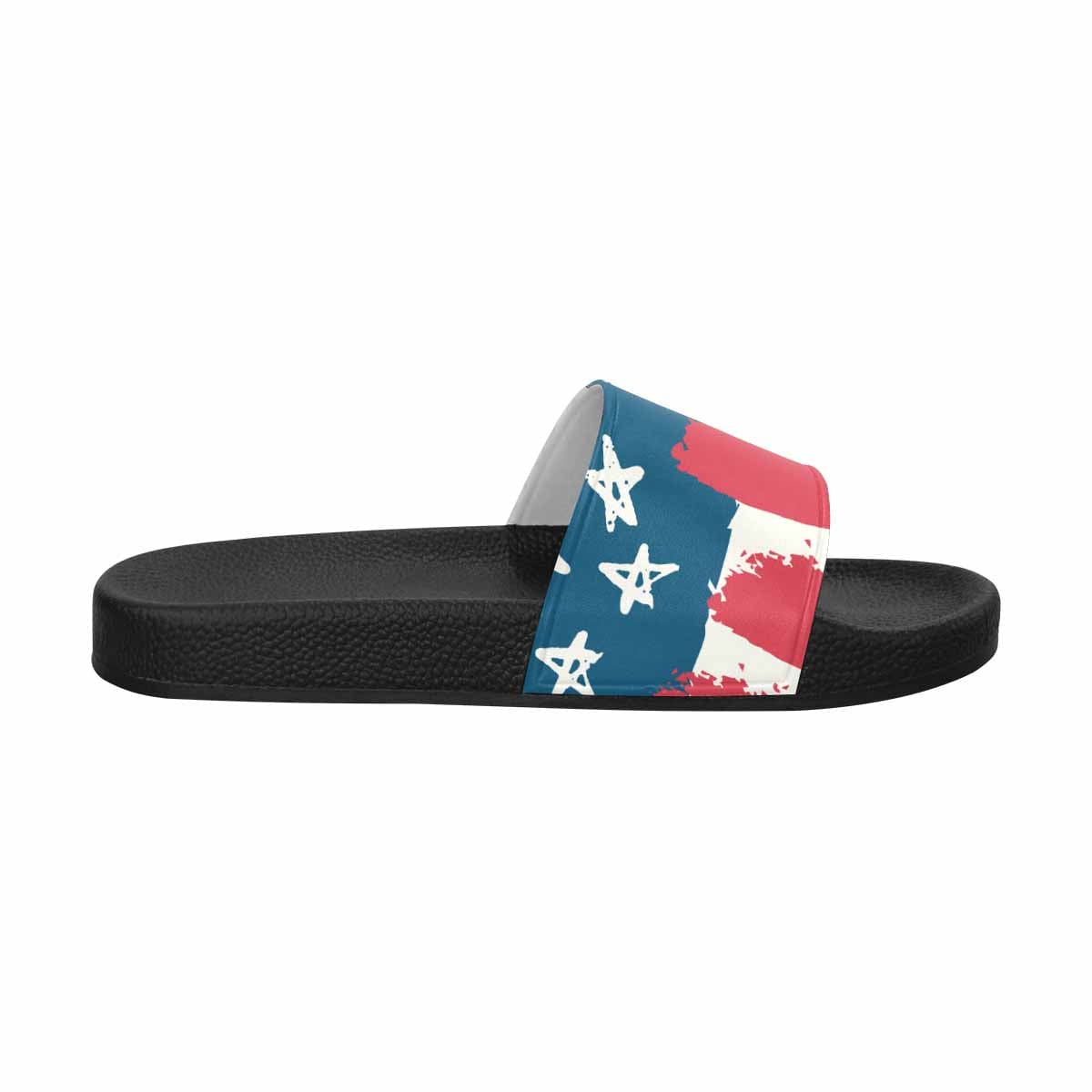 Womens Slide Sandals, Stars and Stripes USA Flag Print