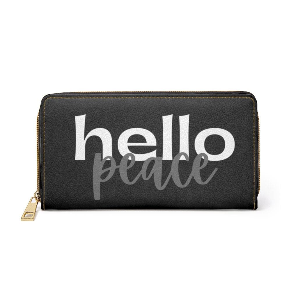 zipper-wallet-black-white-hello-peace-graphic-purse