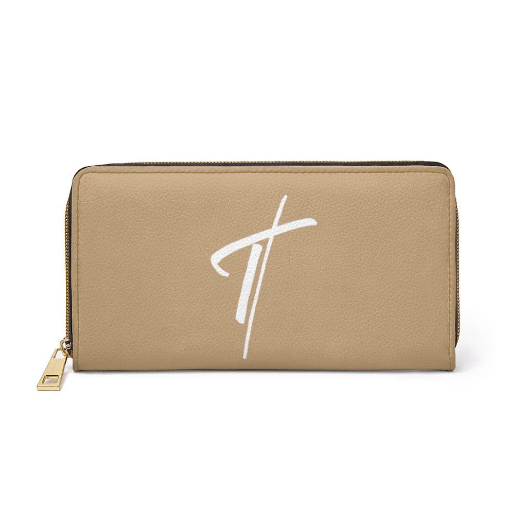 zipper-wallet-camel-brown-white-cross-graphic-purse