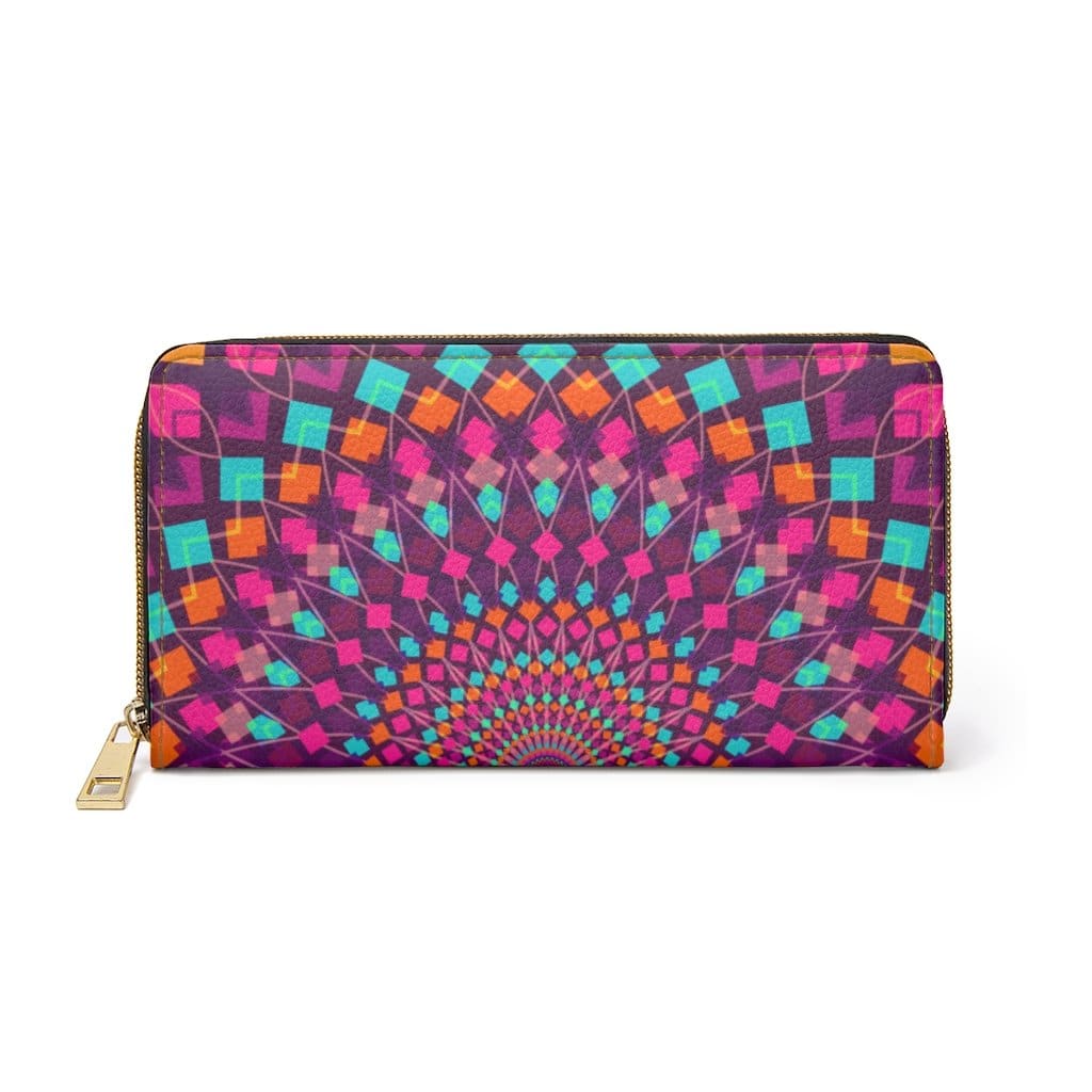 zipper-wallet-purple-kaleidoscope-style-purse