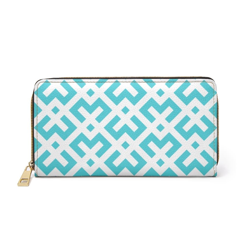 zipper-wallet-white-pastel-green-geometric-style-purse