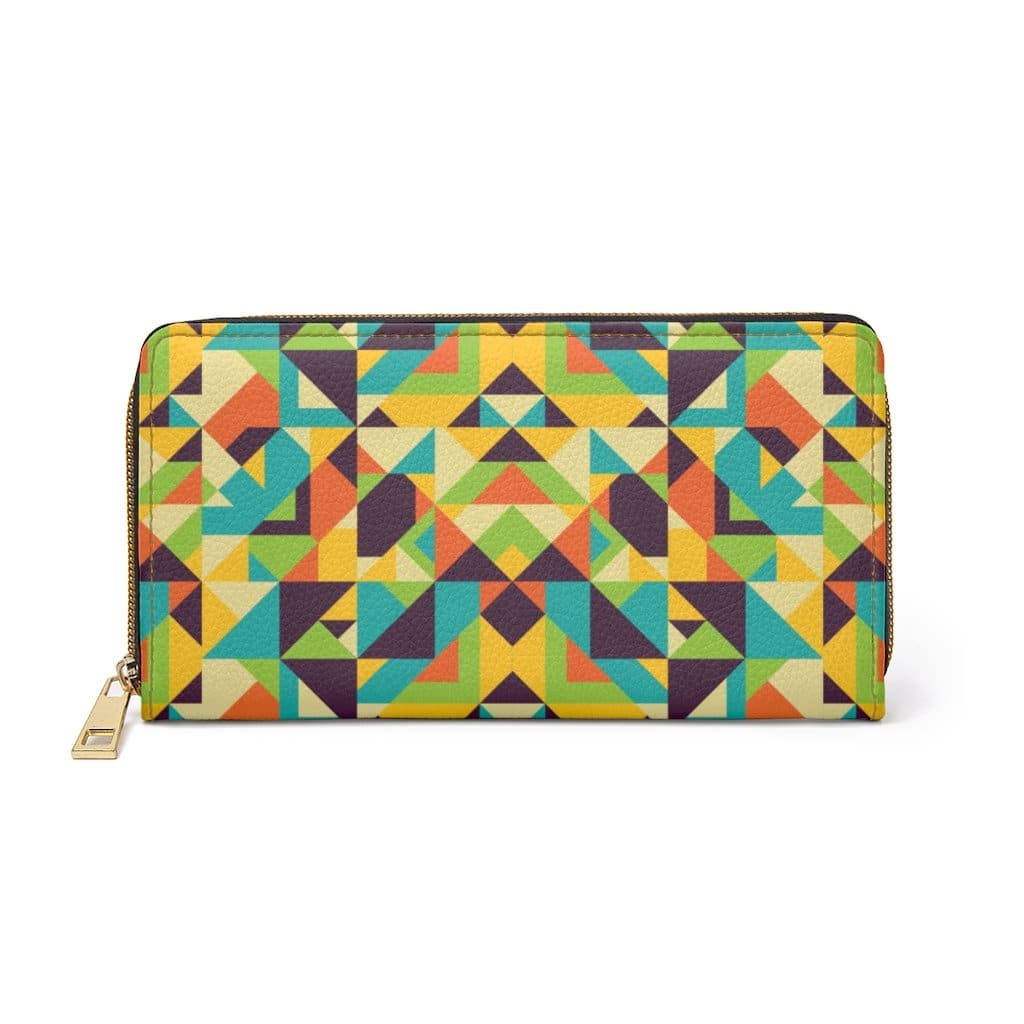 zipper-wallet-yellow-purple-multicolor-geometric-style-purse