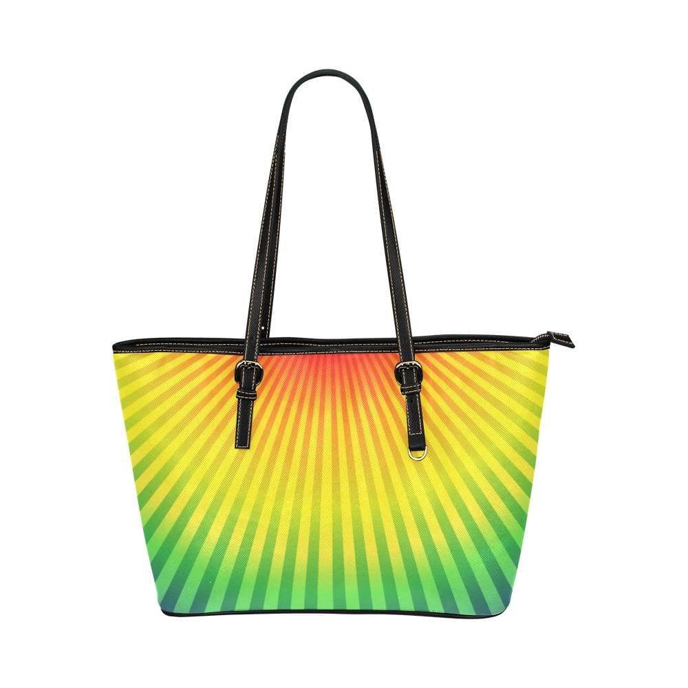 Women’s Leather Tote Bag Rainbow Radial-V Double Handle Handbag - Bags | Leather