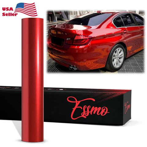 Gloss Metallic Cherry Red Car Wrap Prices PET Liner – Car Vinyl Supplier