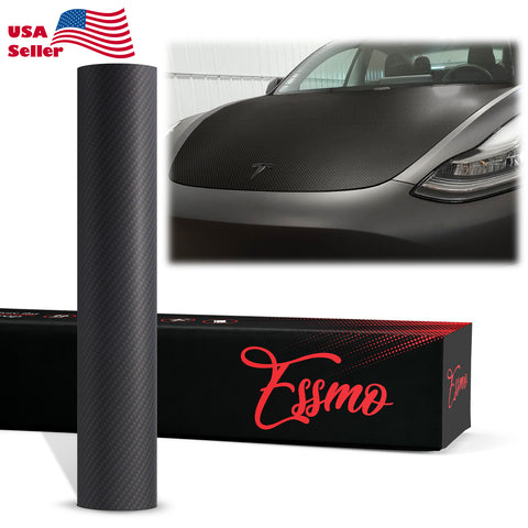 PET 3K Ceramic Carbon Fiber Matte Black Silver Vinyl Wrap – EzAuto Wrap